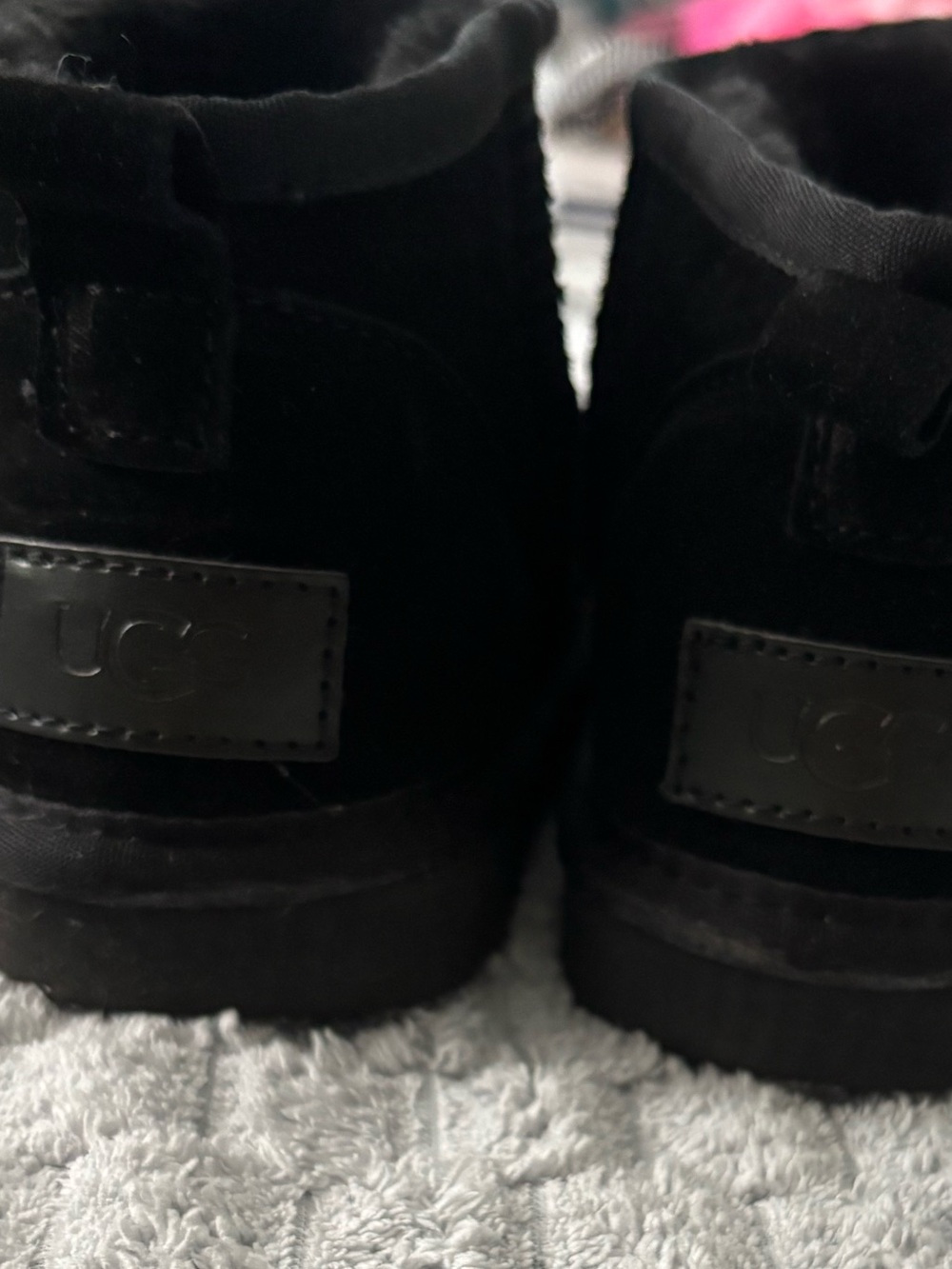 UGG Kids Black Cozy Slip-On Booties